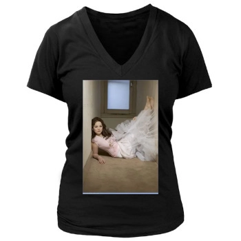 Erika Christensen Women's Deep V-Neck TShirt