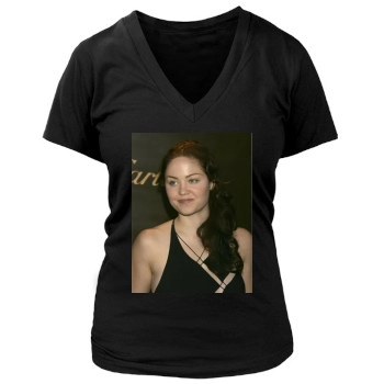 Erika Christensen Women's Deep V-Neck TShirt