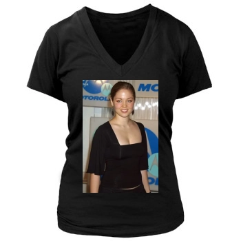 Erika Christensen Women's Deep V-Neck TShirt