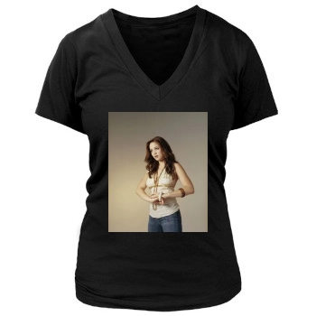 Erika Christensen Women's Deep V-Neck TShirt