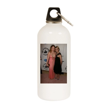 Erika Christensen White Water Bottle With Carabiner