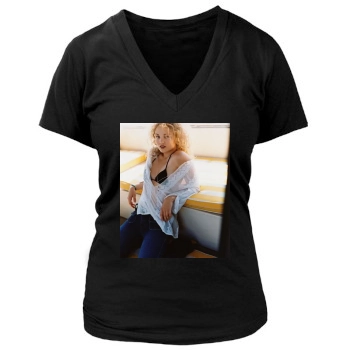 Erika Christensen Women's Deep V-Neck TShirt