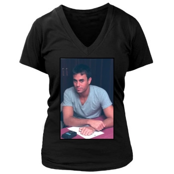 Enrique Iglesias Women's Deep V-Neck TShirt