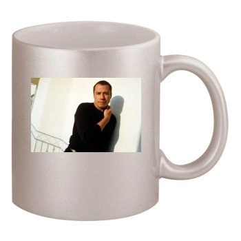 John Travolta 11oz Metallic Silver Mug