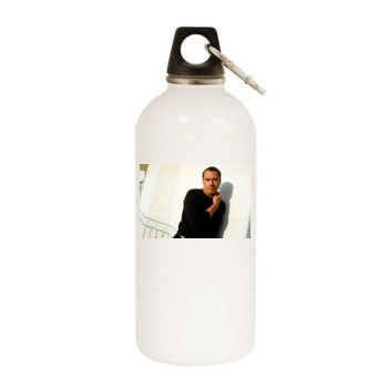 John Travolta White Water Bottle With Carabiner