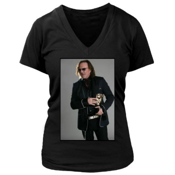 Mickey Rourke Women's Deep V-Neck TShirt