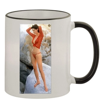 Eva Herzigova 11oz Colored Rim & Handle Mug