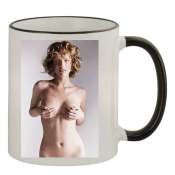 Eva Herzigova 11oz Colored Rim & Handle Mug