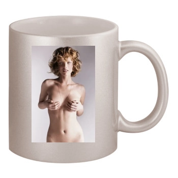 Eva Herzigova 11oz Metallic Silver Mug