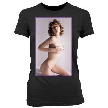 Eva Herzigova Women's Junior Cut Crewneck T-Shirt