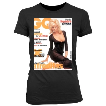 Eva Herzigova Women's Junior Cut Crewneck T-Shirt