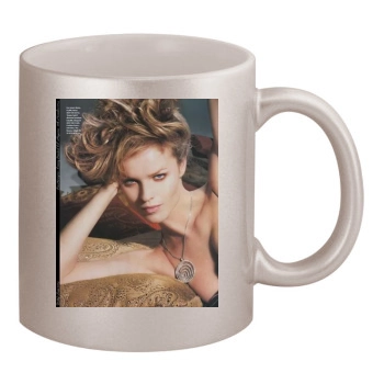 Eva Herzigova 11oz Metallic Silver Mug