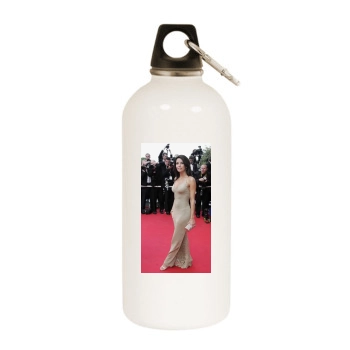 Eva Longoria White Water Bottle With Carabiner