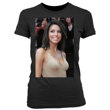 Eva Longoria Women's Junior Cut Crewneck T-Shirt