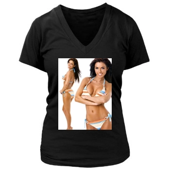 Eva Longoria Women's Deep V-Neck TShirt