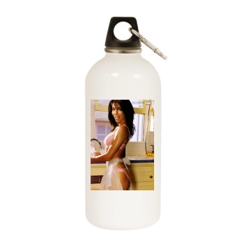 Eva Longoria White Water Bottle With Carabiner