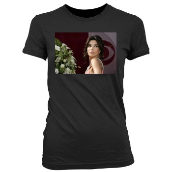 Eva Longoria Women's Junior Cut Crewneck T-Shirt