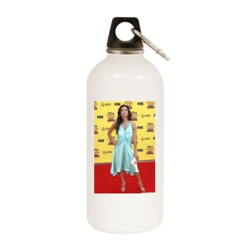 Eva Longoria White Water Bottle With Carabiner