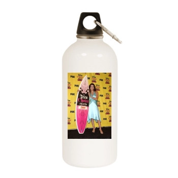 Eva Longoria White Water Bottle With Carabiner