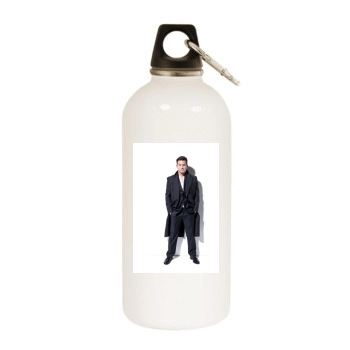 Channing Tatum White Water Bottle With Carabiner