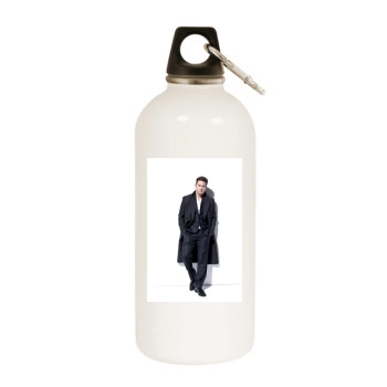 Channing Tatum White Water Bottle With Carabiner