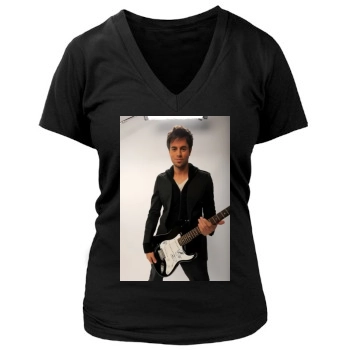 Enrique Iglesias Women's Deep V-Neck TShirt