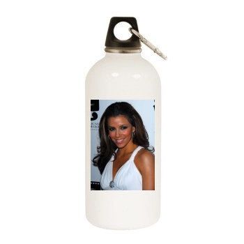 Eva Longoria White Water Bottle With Carabiner