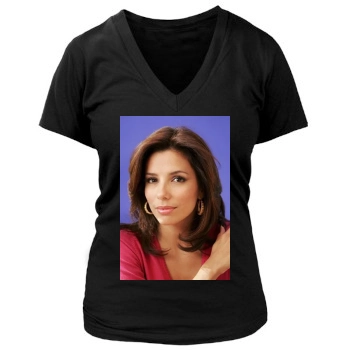 Eva Longoria Women's Deep V-Neck TShirt