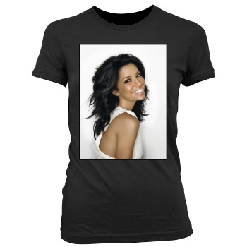 Eva Longoria Women's Junior Cut Crewneck T-Shirt