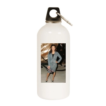 Eva Longoria White Water Bottle With Carabiner