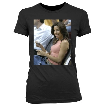 Eva Longoria Women's Junior Cut Crewneck T-Shirt