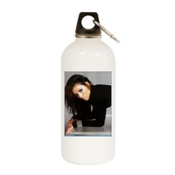 Eva Longoria White Water Bottle With Carabiner