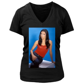 Eva Longoria Women's Deep V-Neck TShirt