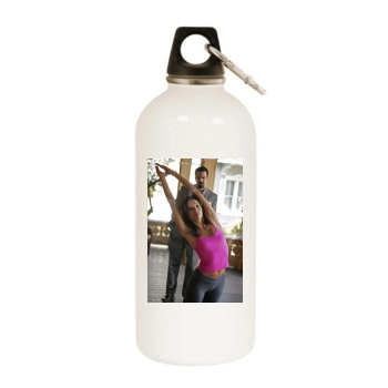 Eva Longoria White Water Bottle With Carabiner