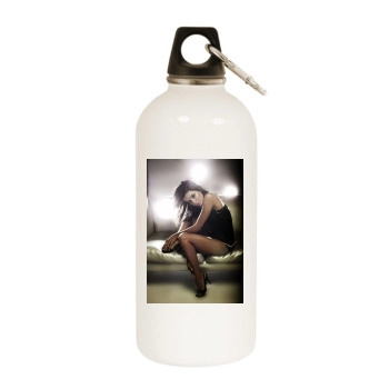 Eva Longoria White Water Bottle With Carabiner