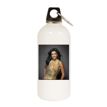 Eva Longoria White Water Bottle With Carabiner