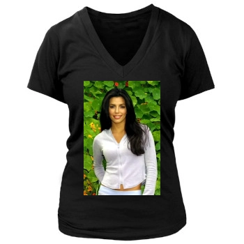 Eva Longoria Women's Deep V-Neck TShirt