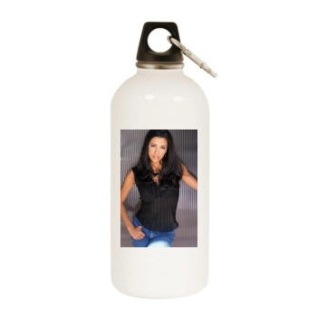 Eva Longoria White Water Bottle With Carabiner