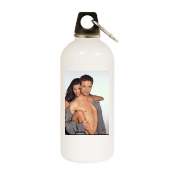 Eva Longoria White Water Bottle With Carabiner