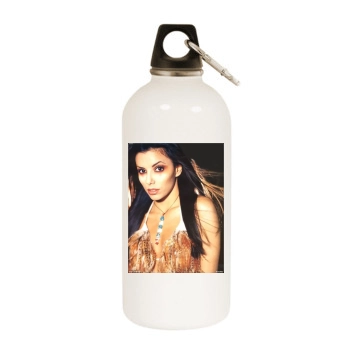 Eva Longoria White Water Bottle With Carabiner