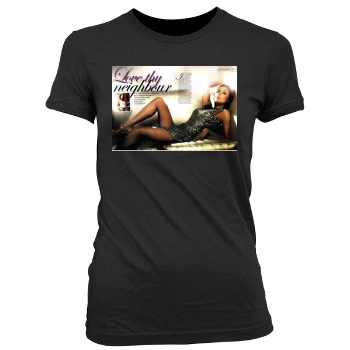 Eva Longoria Women's Junior Cut Crewneck T-Shirt