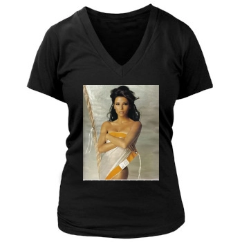 Eva Longoria Women's Deep V-Neck TShirt