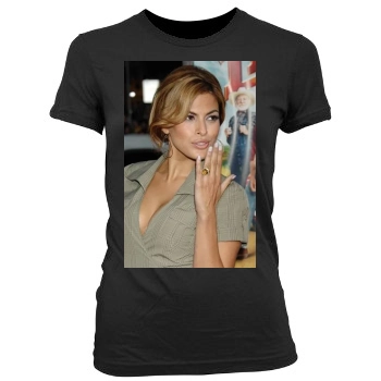 Eva Mendes Women's Junior Cut Crewneck T-Shirt