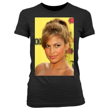 Eva Mendes Women's Junior Cut Crewneck T-Shirt