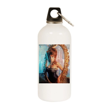 Eva Mendes White Water Bottle With Carabiner