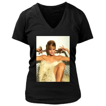 Eva Mendes Women's Deep V-Neck TShirt