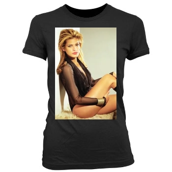 Eva Mendes Women's Junior Cut Crewneck T-Shirt