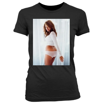 Eva Mendes Women's Junior Cut Crewneck T-Shirt