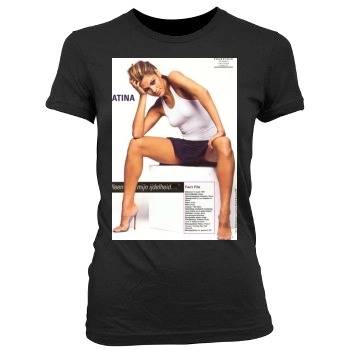 Eva Mendes Women's Junior Cut Crewneck T-Shirt