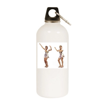 Eva Mendes White Water Bottle With Carabiner